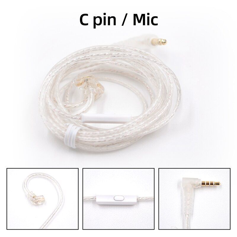 Kabel KZ Copper Type B/C Dark/Light Copper Oxygen High Purity KZ ZSN Pro X KZ EDX KZ ZST X-C Mic (Flat) Silver