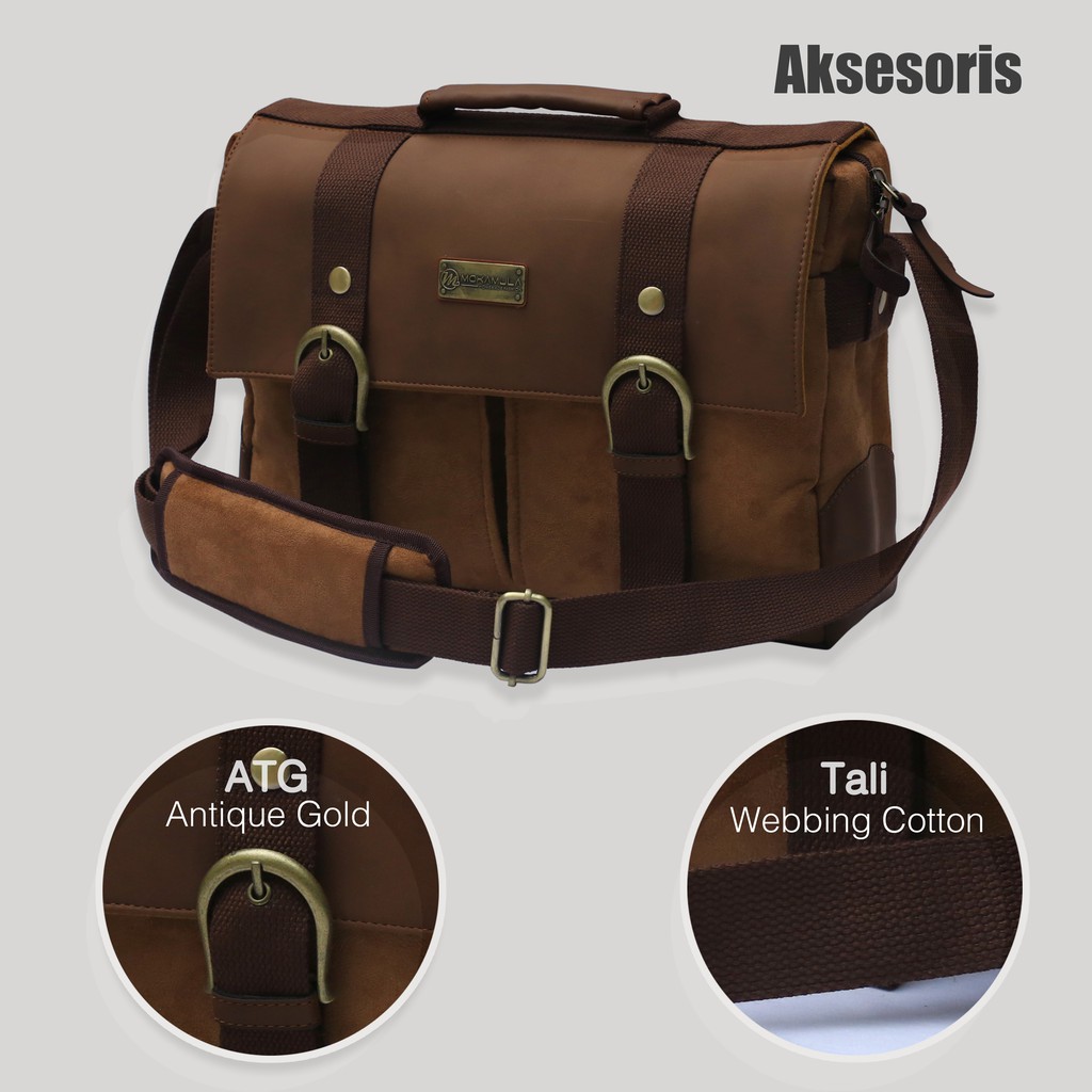 Tas Selempang Pria Messenger Bag Premium - Postbag Mokamula