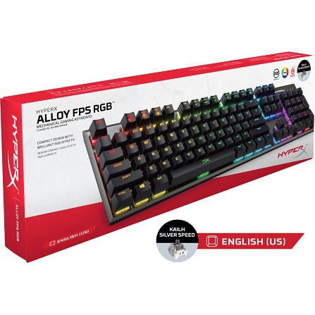 Keyboard Kingston HyperX Alloy FPS RGB Gaming Kailh Silver Switches