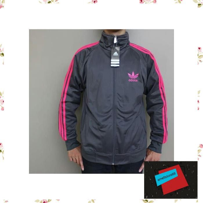 Jaket Pria parasut parka gunung adidas firebirdnavy list putih IU188