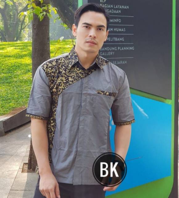 KEMEJA BATIK KOMBINASI JARUM