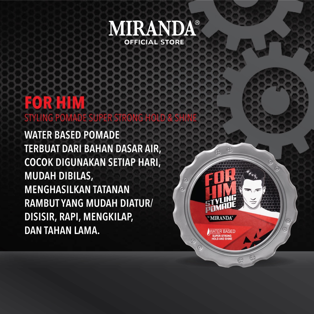 ★ BB ★ Miranda For Him Styling Pomade Water Based 100gr - 50gr