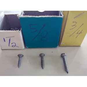 Sekrup Steel Kayu 1/2 inch / 1 cm / 1,2 cm ( Sekrup Laci Papan Kunci )