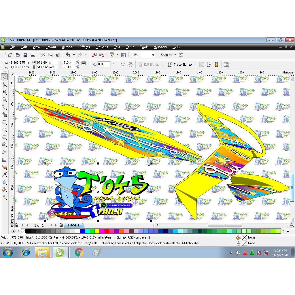 Striping nouvo z custom transparan