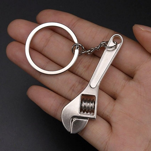 Keychain - Kunci Inggris Wrench Alat Tukang Mainan Gantungan Key Chain Tools Unik Mini kecil Bahan Logam-4