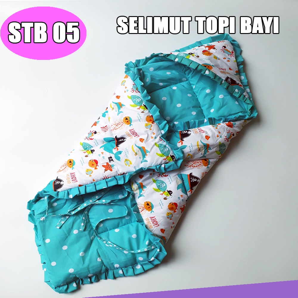 PAS ONLINE - Selimut Topi Bayi FREE TAS MIKA