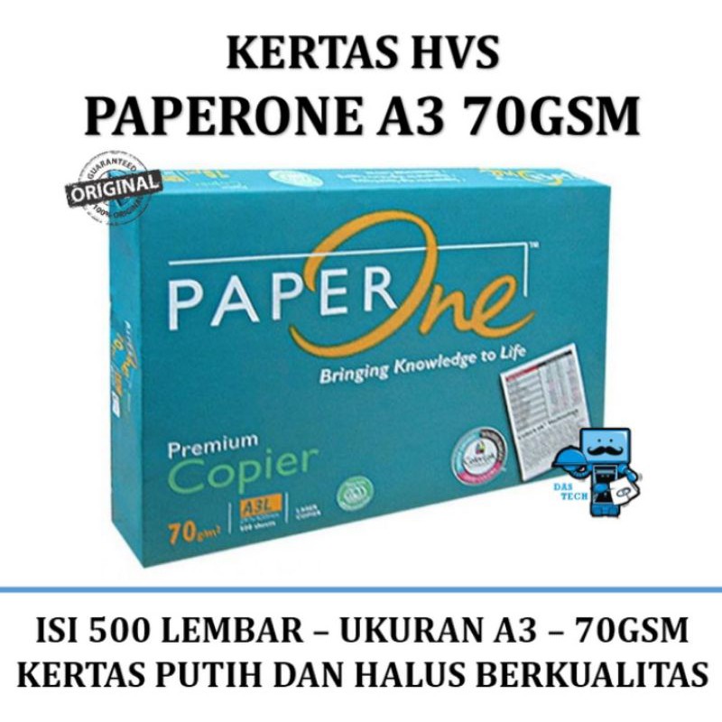 

Kertas A3 70gr paperOne per dus