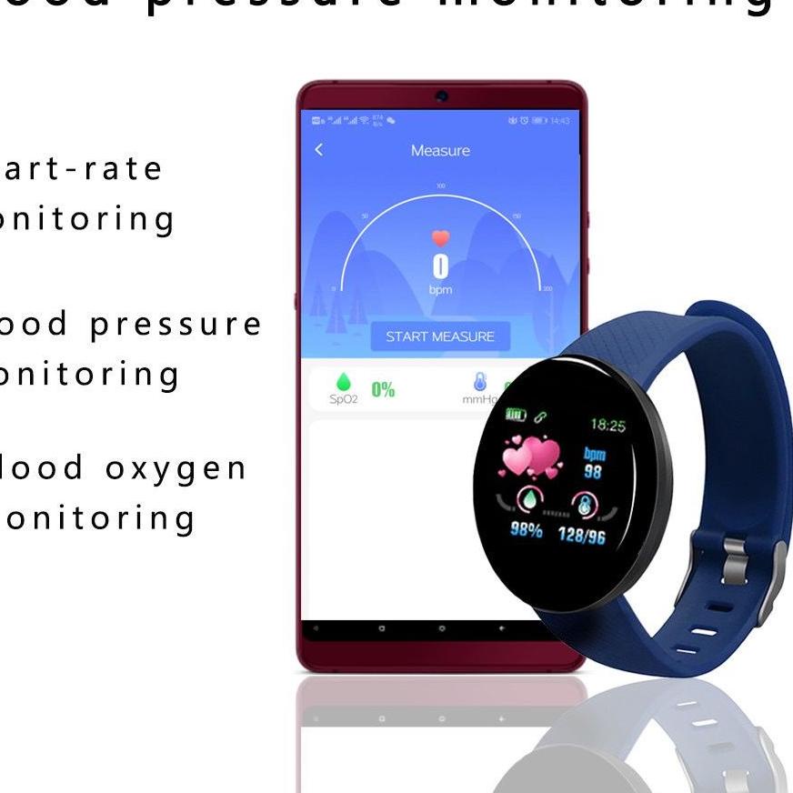 ♛ DENNOS D18 SmartWatch jam tangan pintar Olahraga Tahan Air Pria dan Wanita Bluetooth Digital Jam T