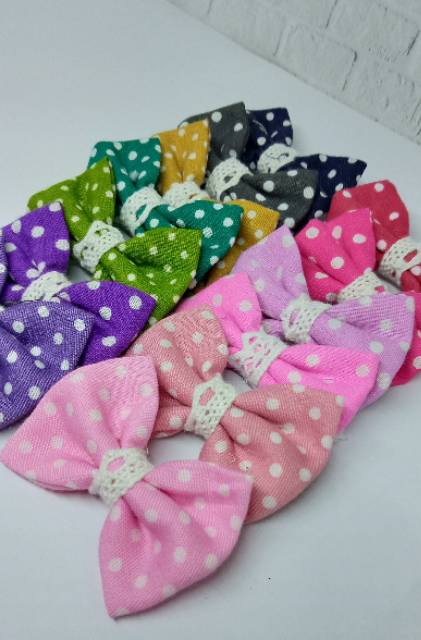 Bros jilbab handmade pita motif polkadot kecil