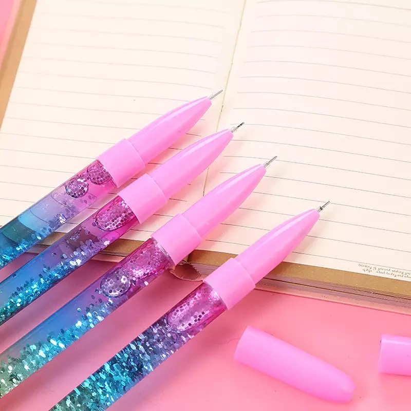 PULPEN GEL GLITTER AIR CRISTAL MOTIF KARAKTER UNICRON / PULPEN GLITTER UNICORN / BOLPEN GLITTER