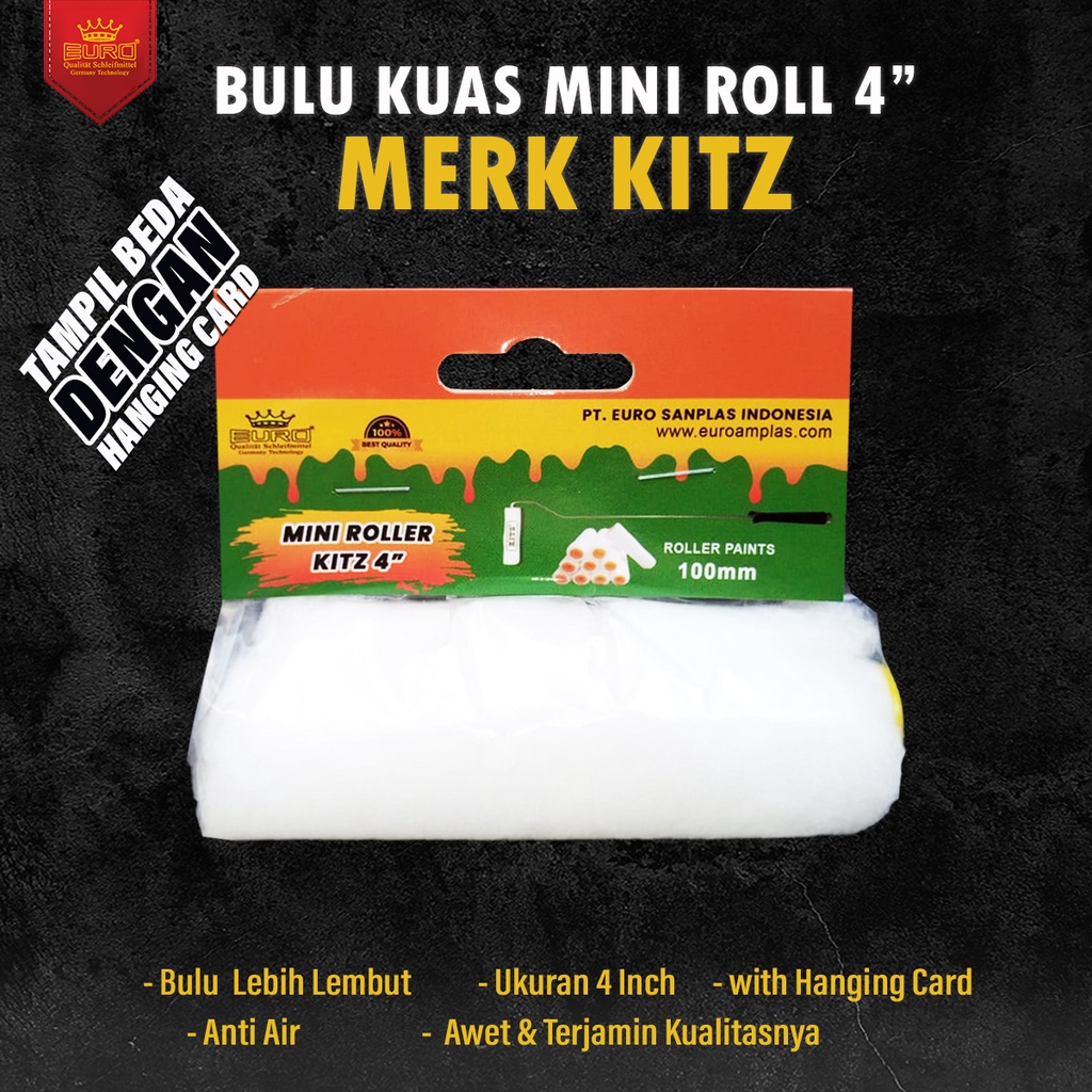 Refill Bulu kuas Roll mini kapal Kecil 4 Inc 100 mm