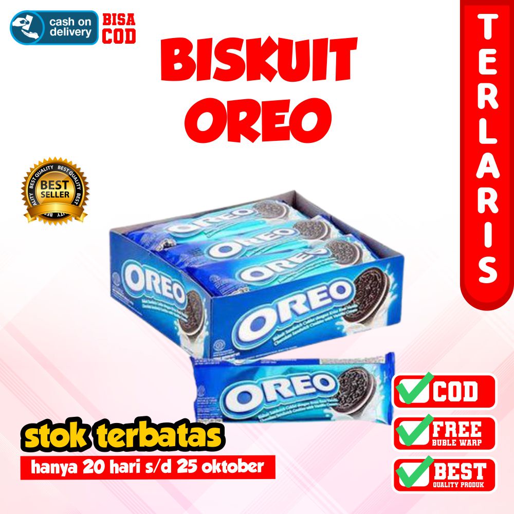 

BISKUIT OREO SANDWICH ROLL KRIM ORIGINAL CHOCOLATE STRAWBERRY PEANUT BUTTER JAJANAN SNACK WAFER