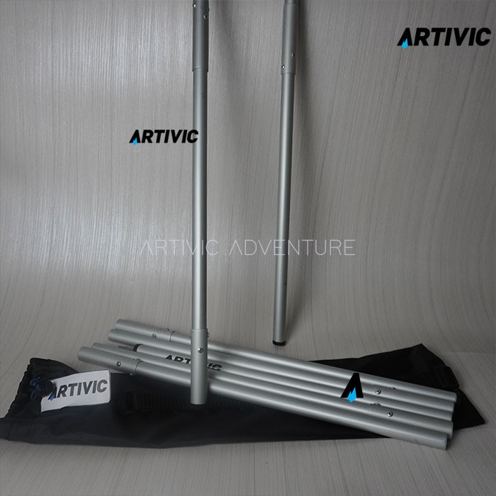 Sepasang Tiang Flysheet 200cm Aluminium Alloy Pole Bivac Ultralight