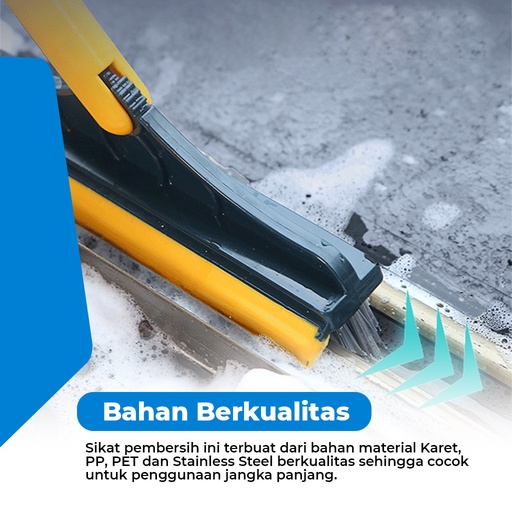 Sikat Lantai Kamar Mandi 2in1 Alat Wiper Dinding Sudut Sikat Multifungsi