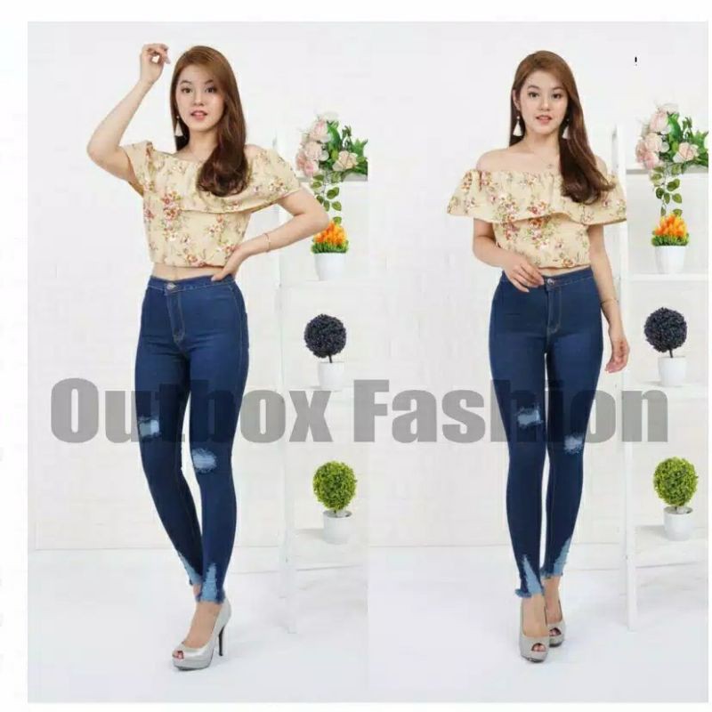 fourfashion celana jeans ripped EGYU oubox LB