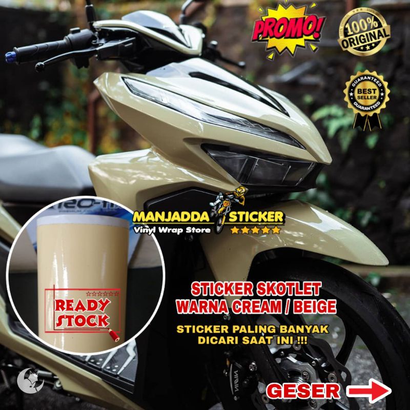 Skotlet hijau pastel glossy kualitas premium untuk body motor