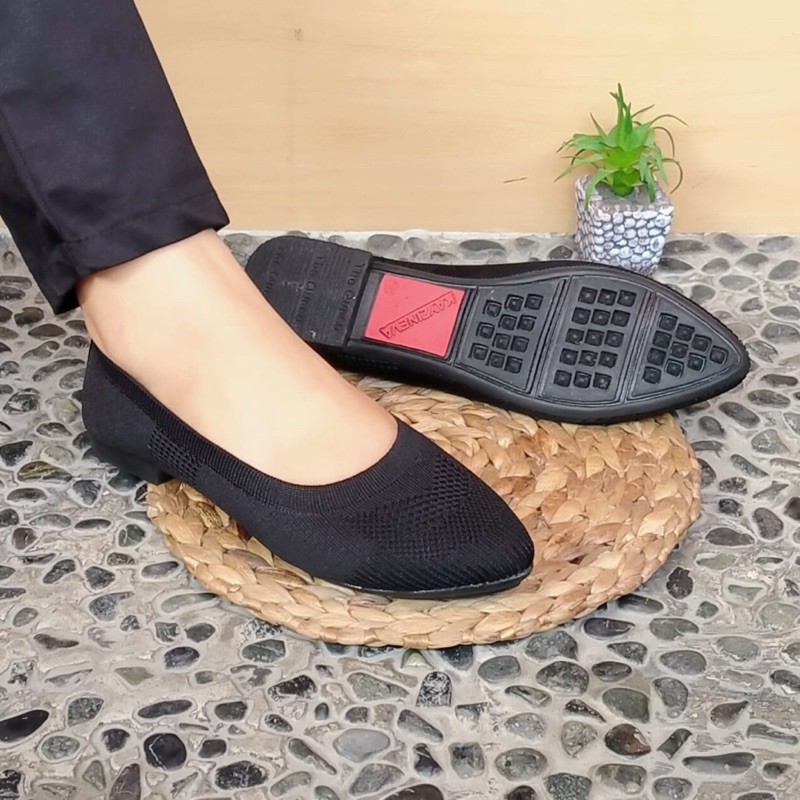 KAYZINEVA Sepatu Flat Rajut Wanita Import  CC 11