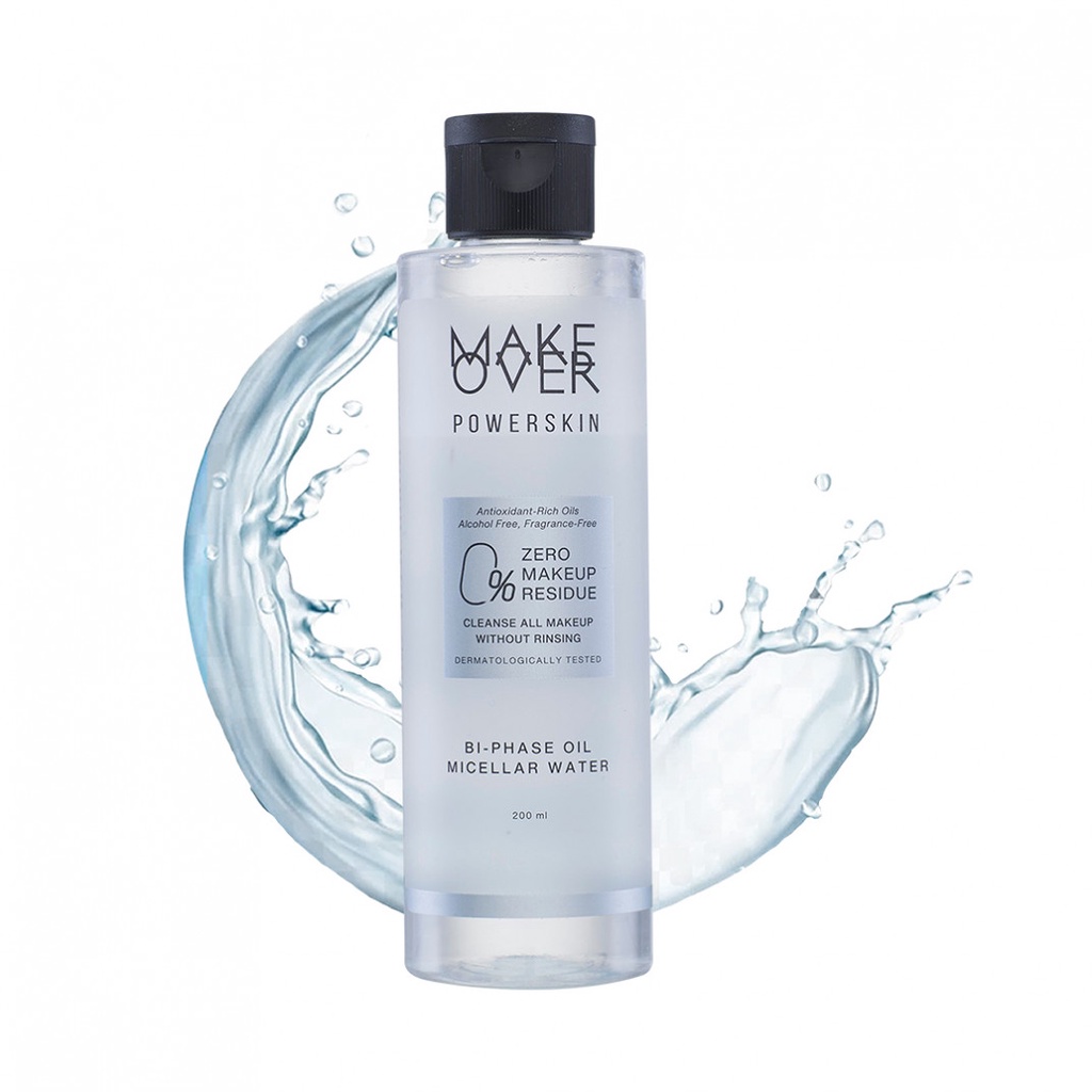 MakeOver Powerskin Zero Make Up Residue Bi-Phase Micellar Water 200ml