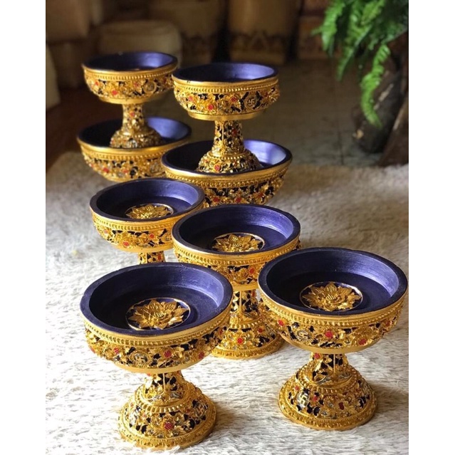 DULANG MINI FIBER  CEKUNG ATAS UKIR PRADA ELIT DIAMTER 20CM