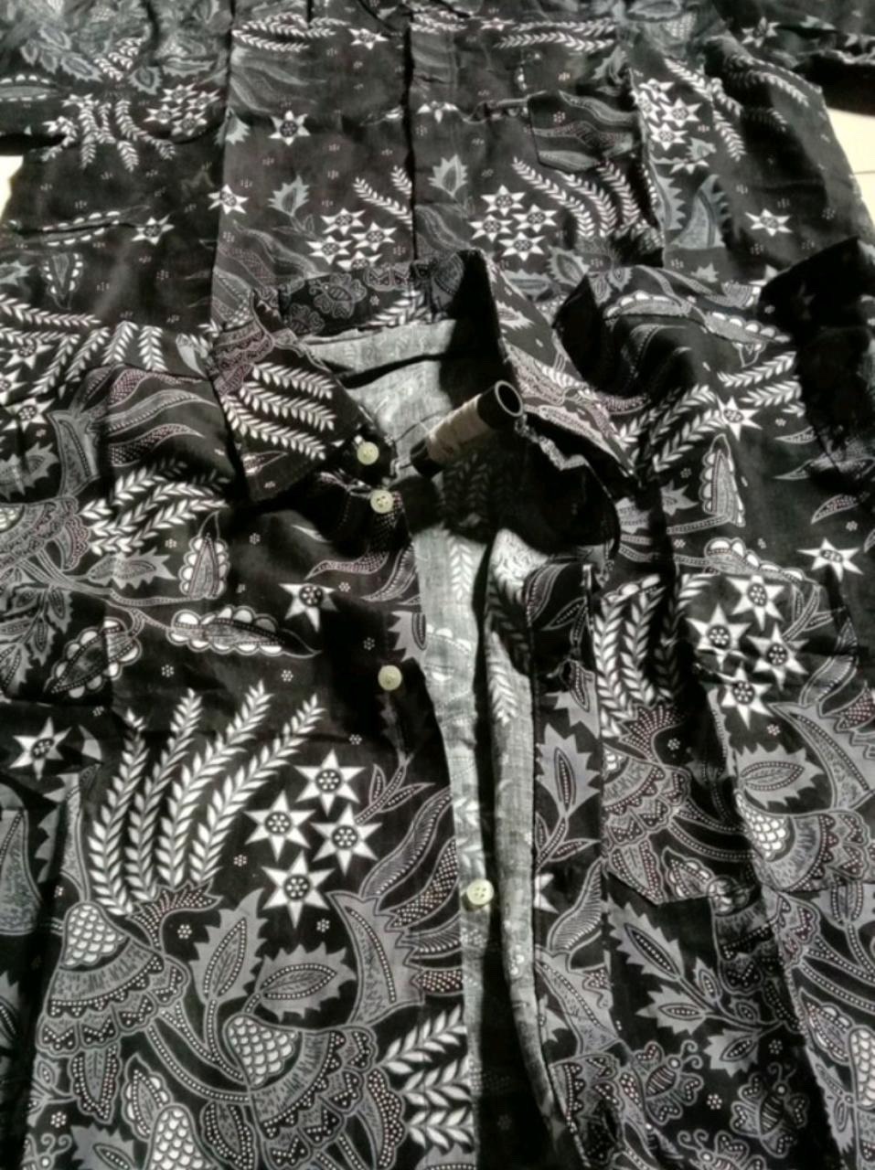 Batik Couple Keluarga Sania Ruffle Ori Ndoro Jowi Dnt Motif Manggar Abu