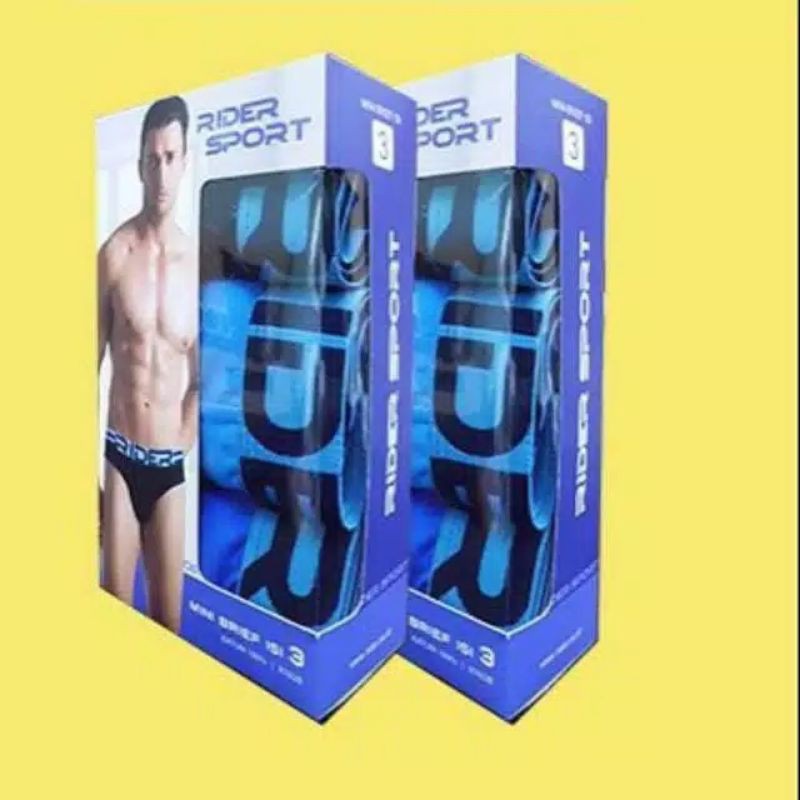 RIDER sport Brief Man R762B SeKotak isinya 3 Pcs