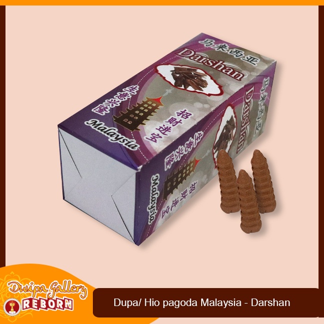 Dupa Hio Buhur Kerucut Cone Pagoda Malaysia - Dharsan 50pcs