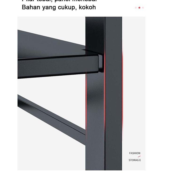 Super Unik NETEL Rak Oven Microwave Stainless Steel Rak Dapur Serbaguna Hitam
