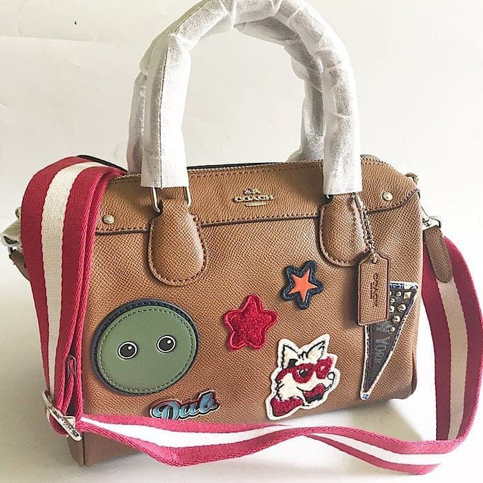 Tas Coach mini bennett varsity patches - BROWN