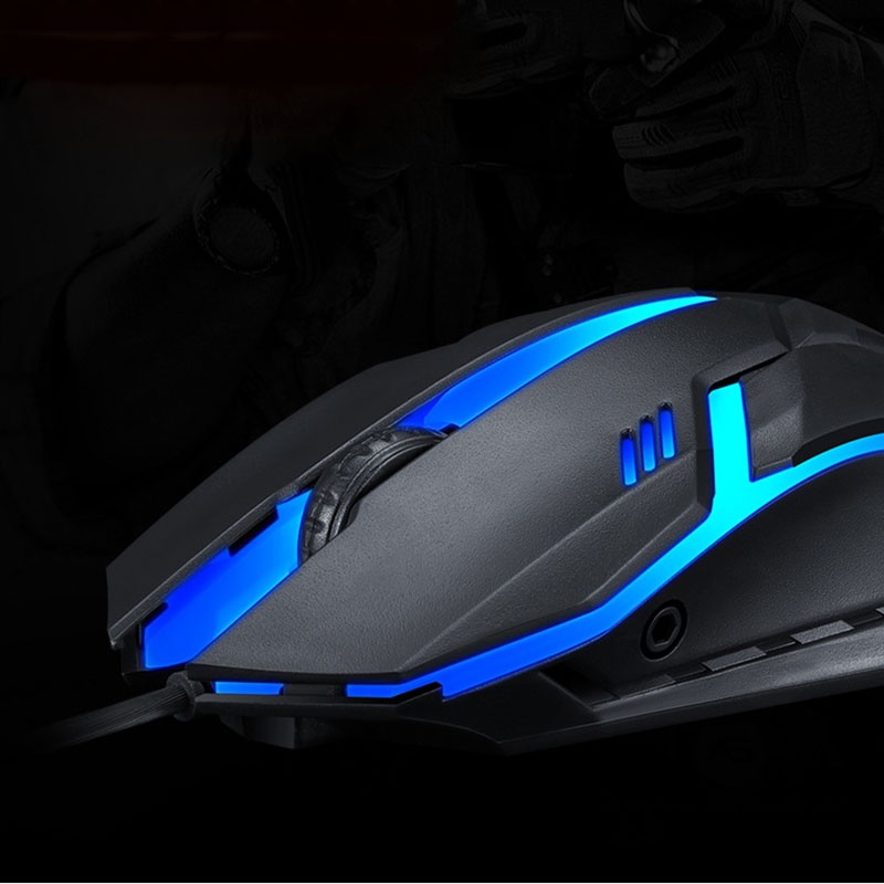 【COD】 Viqoo Mouse Gaming Wired MG05 Black Mouse Game RGB Colorful 7 LED light
