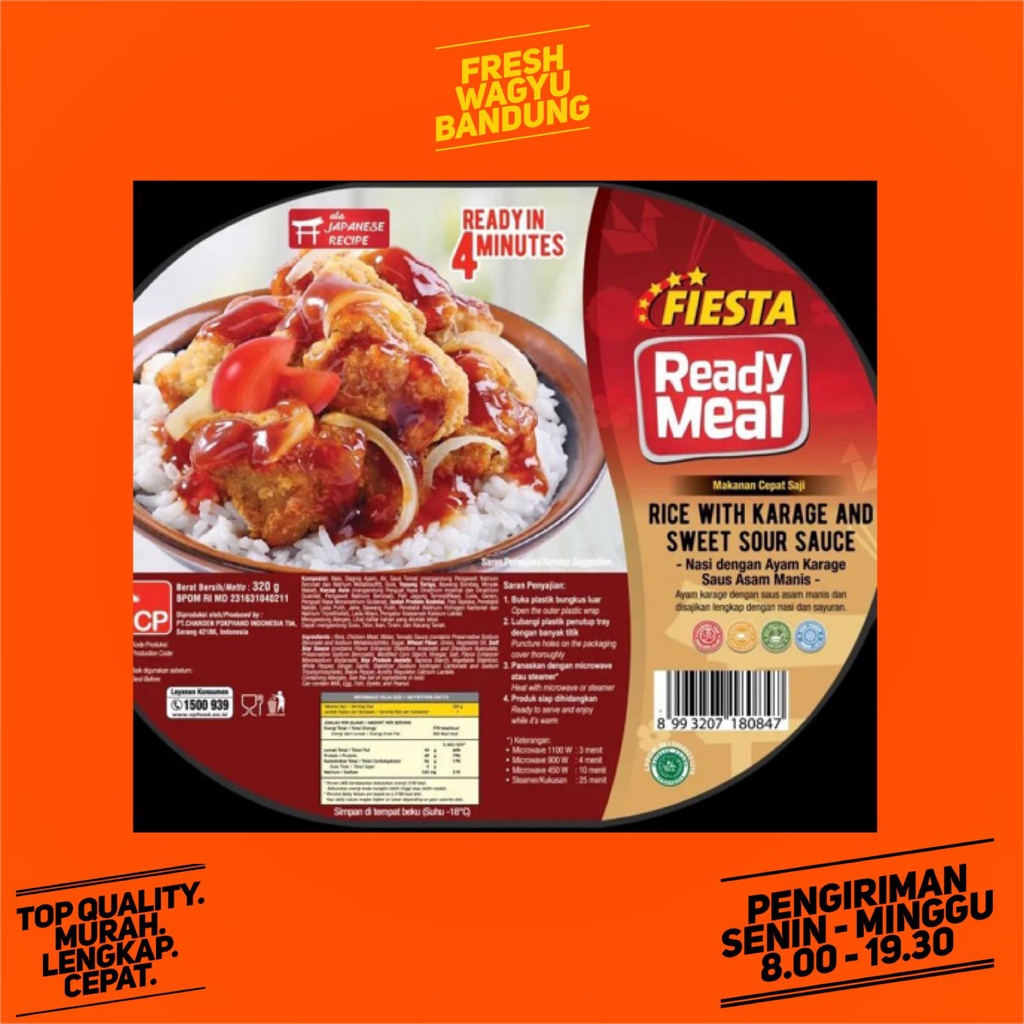 

FIESTA READY MEAL NASI AYAM ASAM MANIS Rice With Karage And Sweet & Sour Sauce Instan 320g