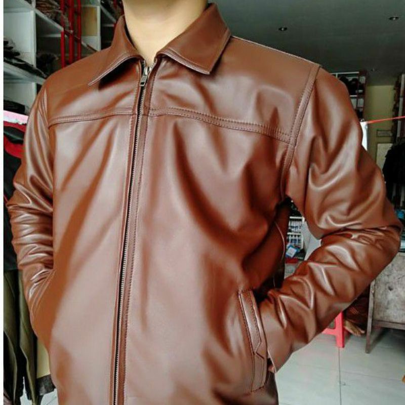 Jaket kulit Domba model kantoran / Jaket kulit domba Original 100% / Jaket kulit Domba asli /