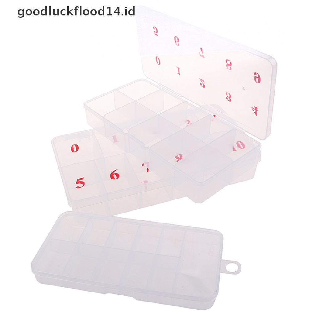 [OOID] 10/11Grids Nail Art Rhinestones Gem Accessories Empty Container Storage Case Box ID