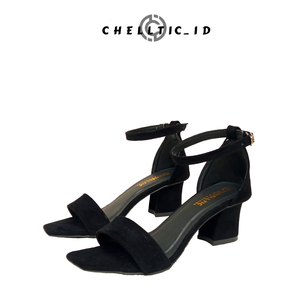 Sepatu High Heels Wanita Terbaru Sandal Hak Tahu Aksen Tali Strap Open Toe | Sendal Pesta Hak Tinggi Chungky | Block heel Casual Formal Slop Selop Slip On highhils Wedges 5cm Murah Kekinian