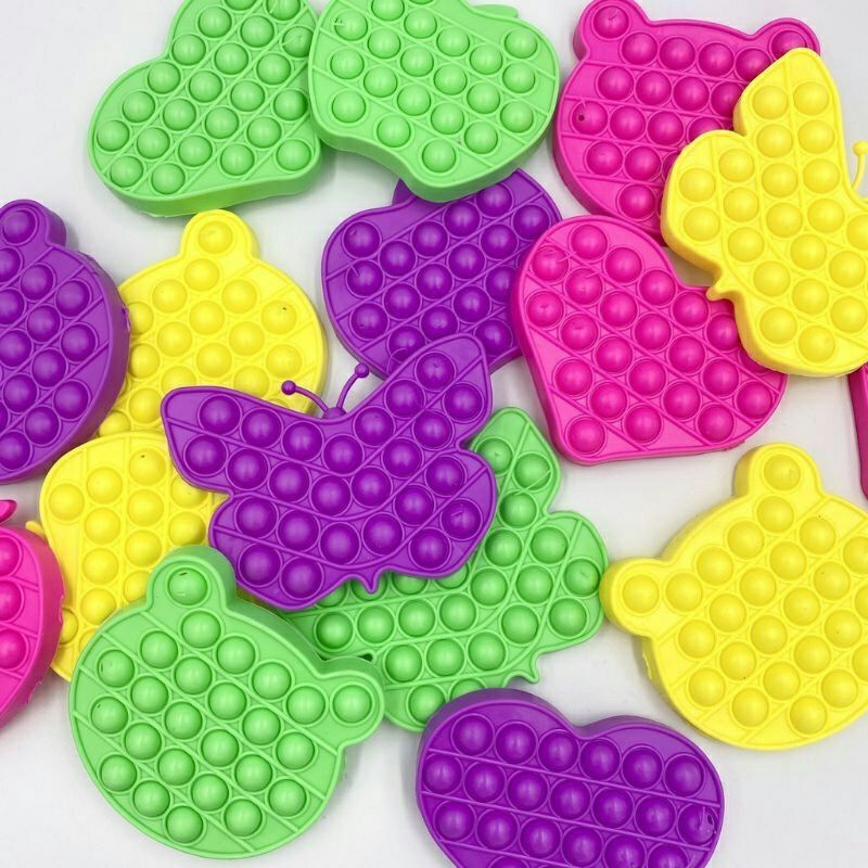 COD TERMURAH-Mainan pop it murah popit Pop Its Square rainbow multicolor Fidget Toys-Popit mini poplos