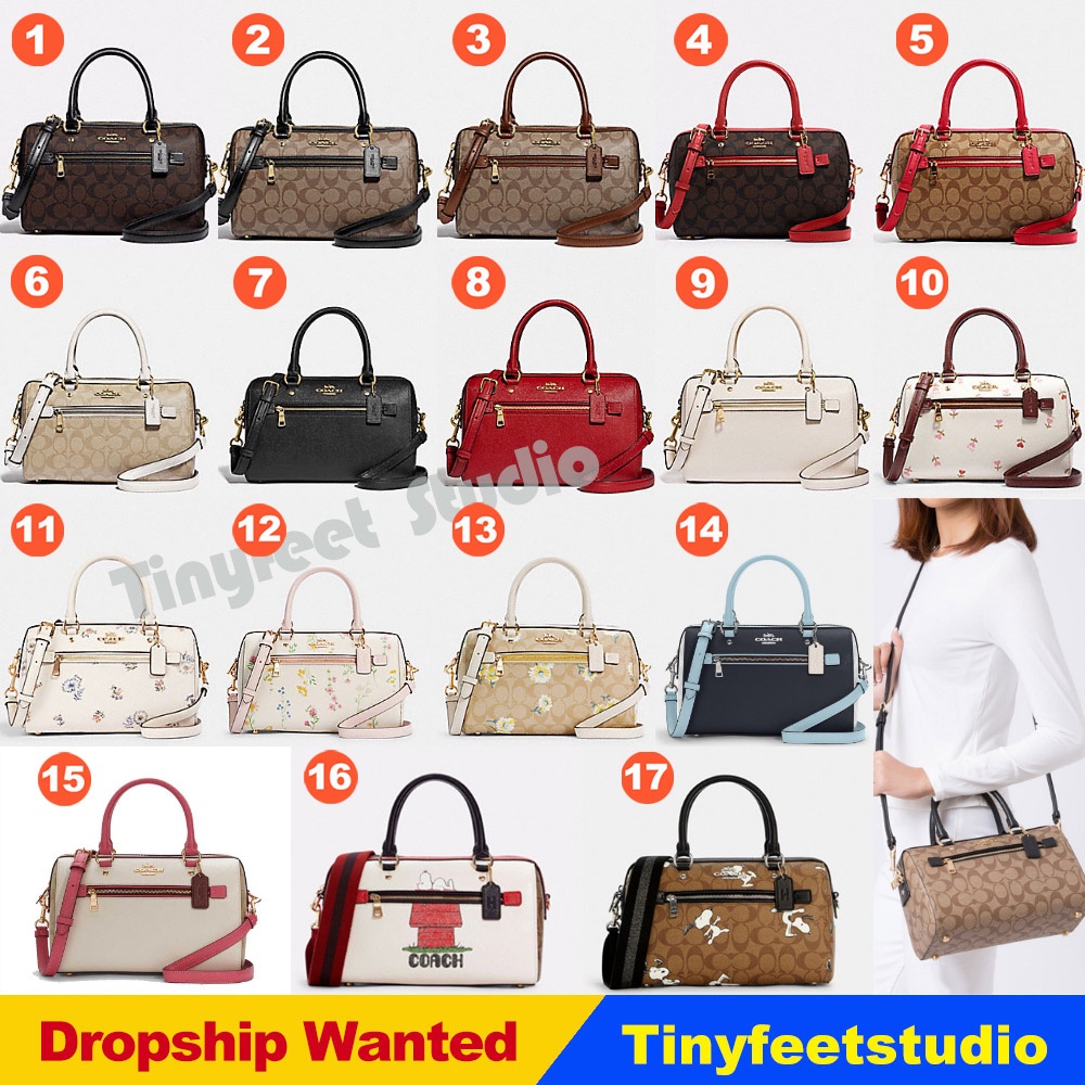 Coach 83607 79946 C3100  C3243 4105 C2849 C4081 6164 C4118 Rowan Satchel Women Handbag Crossbody Sli