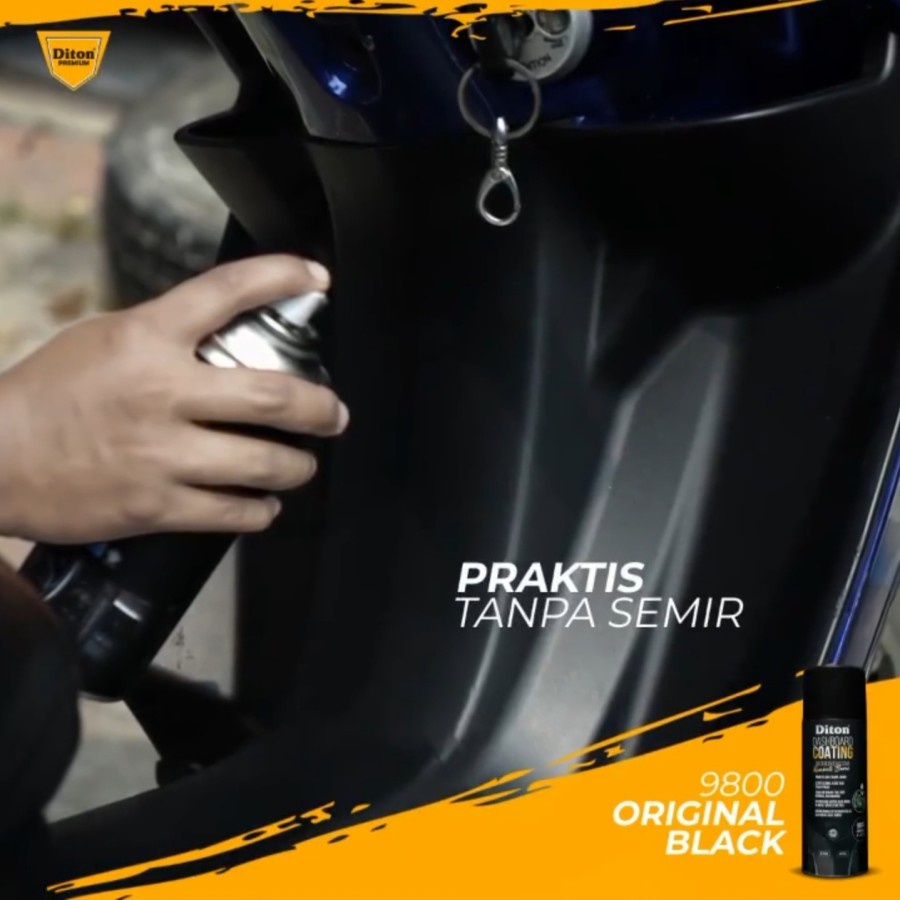 DITON PREMIUM 9800 DASHBOARD COATING BLACK Hitam Cat Semprot Pylox