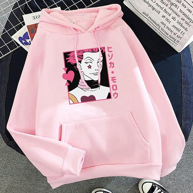 Sweater HISOKA MOROW V2 Hoodie Anime HUNTER x HUNTER Jumper Pria Wanita Bahan Fleece Ukuran S M L XL XXL XXXL