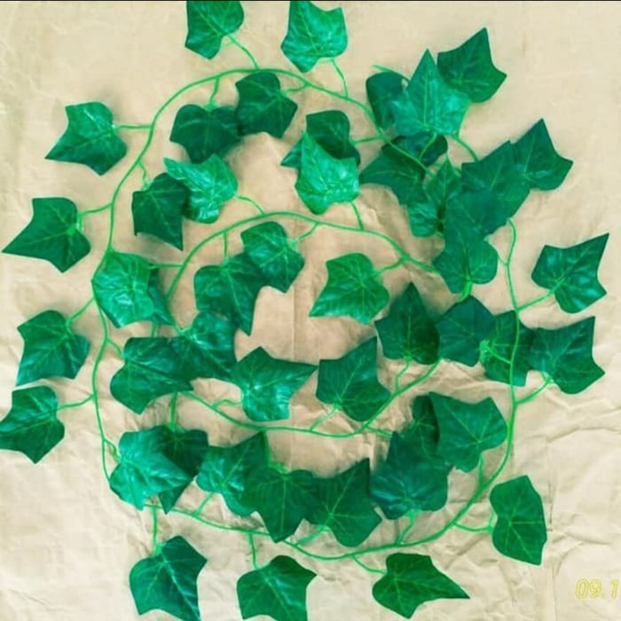 daun rambat sintetis 1 lusin - Daun rambat anggur plastik