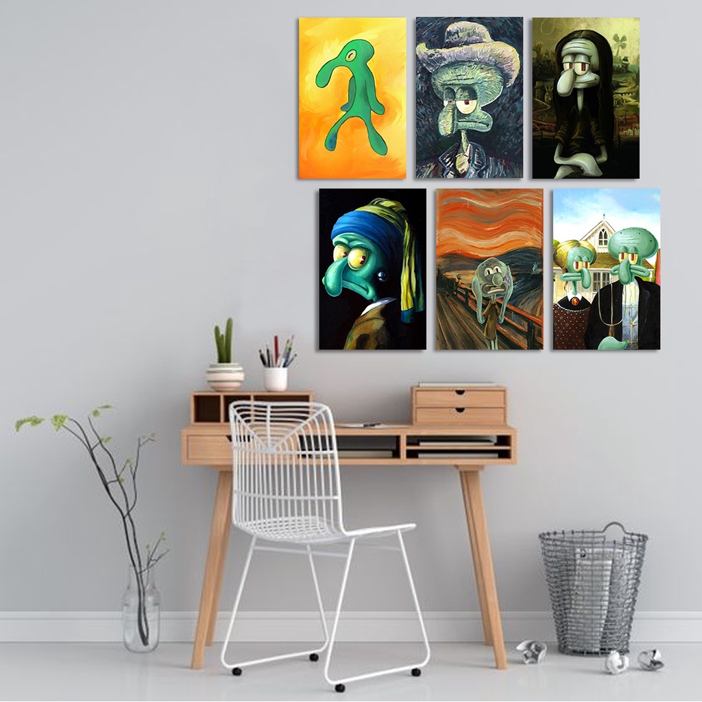 Hiasan Dinding WallCoustem (Lukisan Squidward Quincy Tentacles)