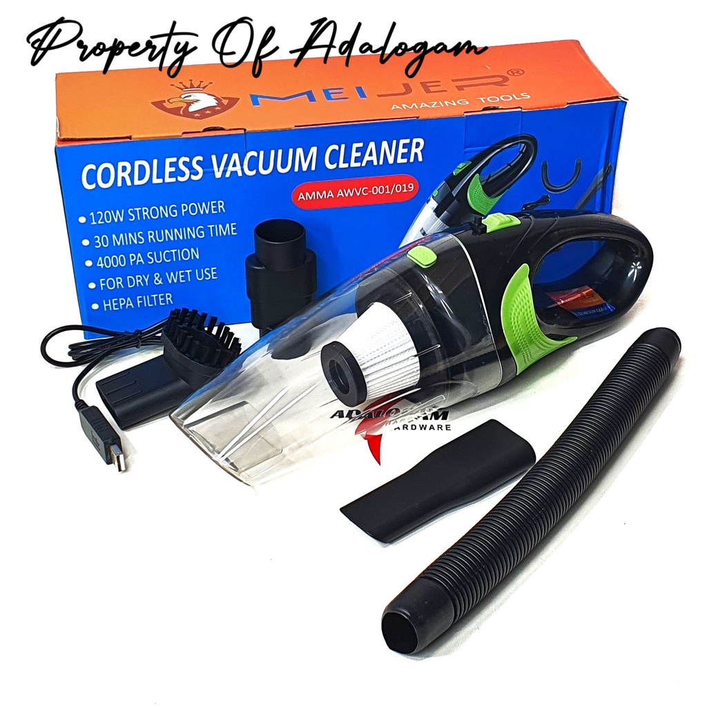 MEIJER Car Vacuum Cleaner Cordless - Vacum Penghisap Debu Tanpa Kabel