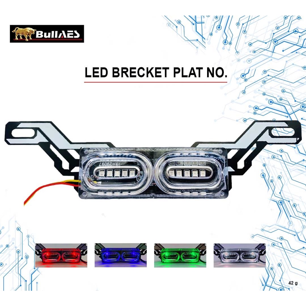 LAMPU LED BRECKET PLAT NOMOR 2 MATA MOTOR HJG I Lampu Led Stop Variasi HJG V0579