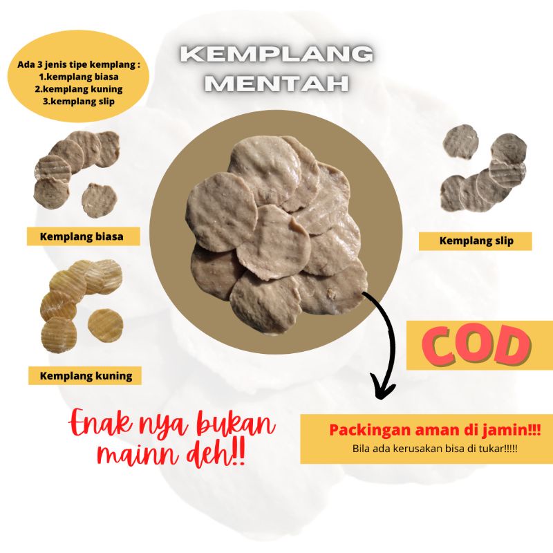 

Kemplang mentah panggang tunu ikan tenggiri premium khas palembang ada 3 jenis kemplang 1 kemplang berat 9 gram 1kg 100pcs kemplang