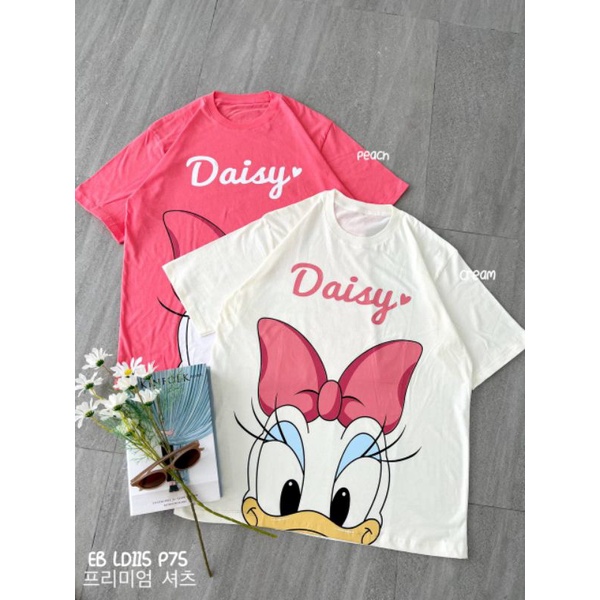 kaos wanita premium motif daisy