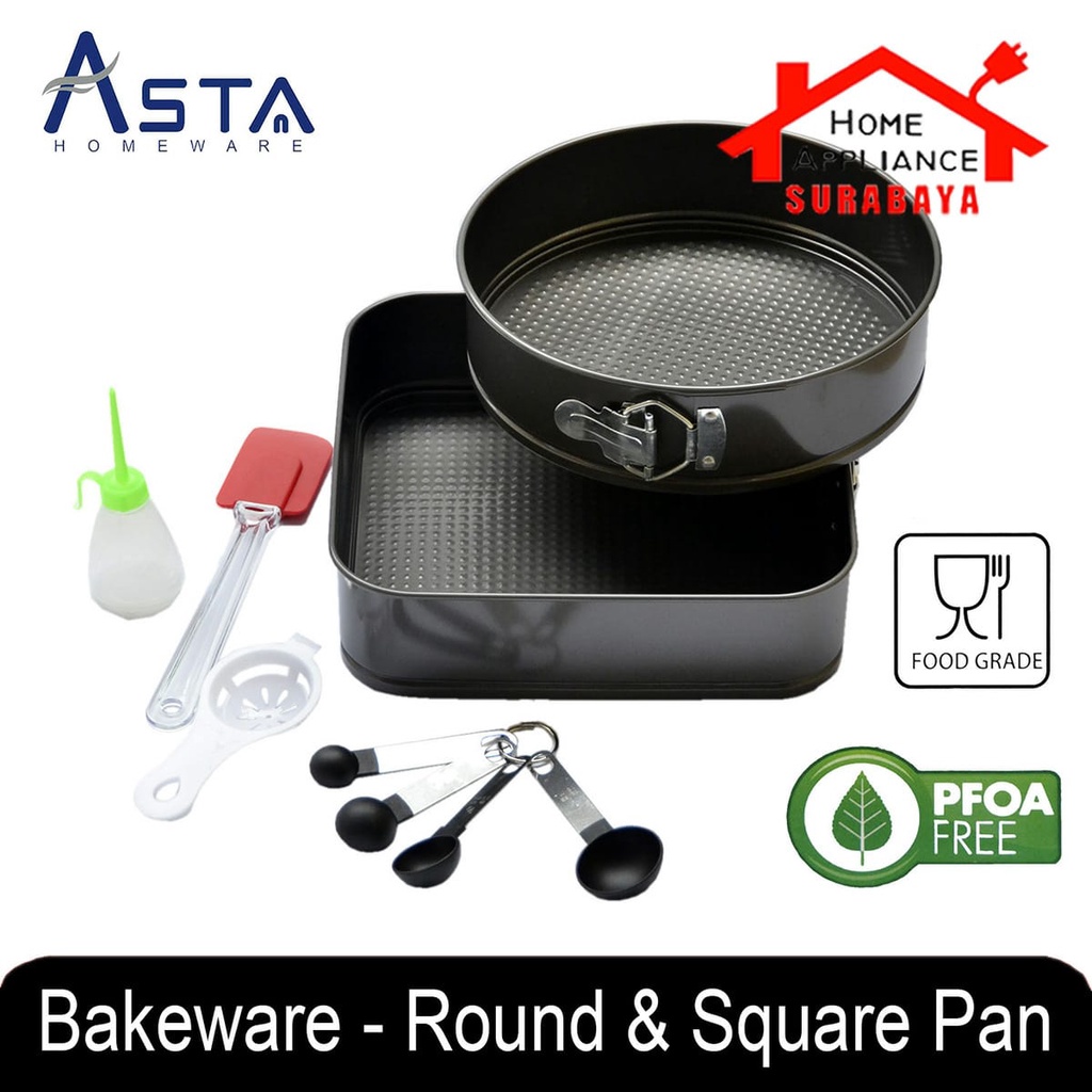 Asta Bakeware - Cetakan Kue Loyang Bongkar Pasang Set Isi 7 PCS Anti Lengket