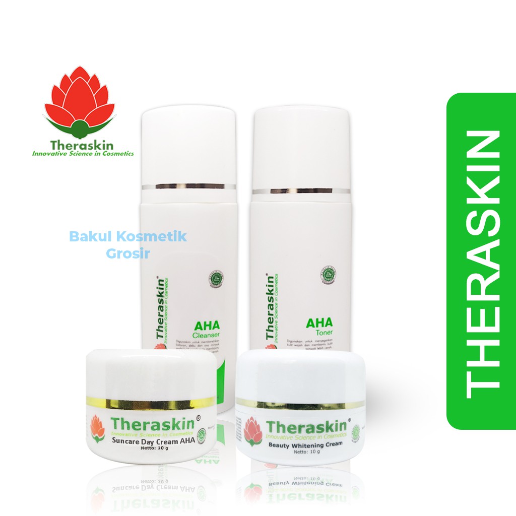 THERASKIN PAKET FLEK BPOM WITH AHA AMPUH MENGHILANGKAN FLEK HITAM PADA WAJAH MENJADIKAN WAJAH PUTIH