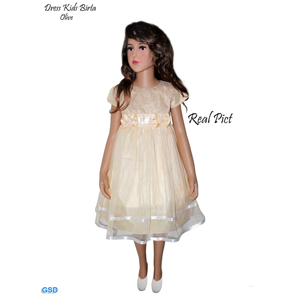 Dress Kids Birta/Gaun Anak Perempuan Fashion Korea/Terusan Dress Anak 3 Thn - 9 Tahun/Baju Murah