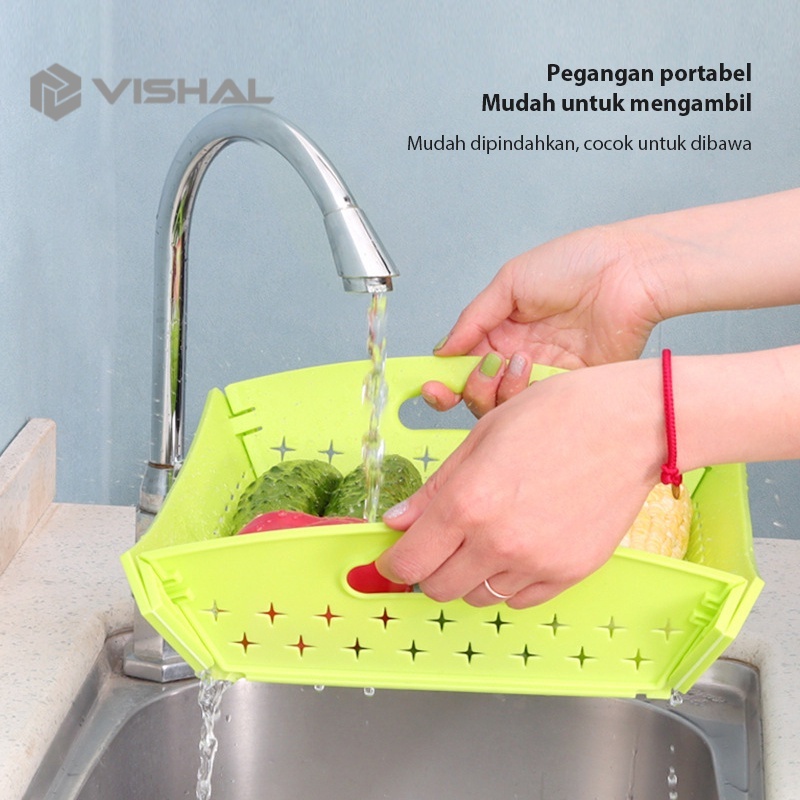 VISHAL Baskom Talenan Lipat Serbaguna/ Talenan Portable Multifungsi 3 in 1 VS-48