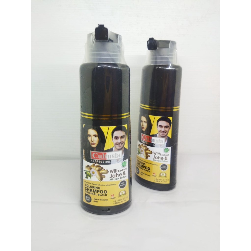 Cultusia Shampoo Original Black Hair 160ml BPOM Kandungan Ekstrak Jahe dan Minyak Zaitun