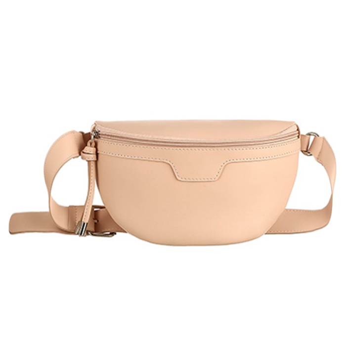 MINISO Tas Pinggang Waist Bag Waistbag Selempang Wanita Pria Fashion - Merah Muda