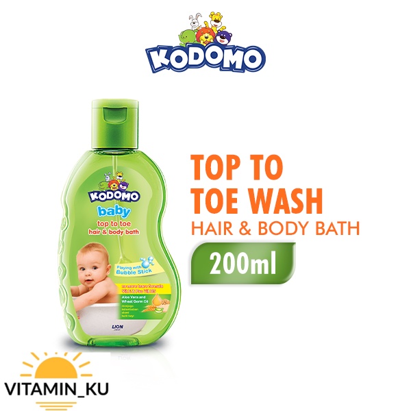 Kodomo Top To Toe Wash Baby Botol 200 ml